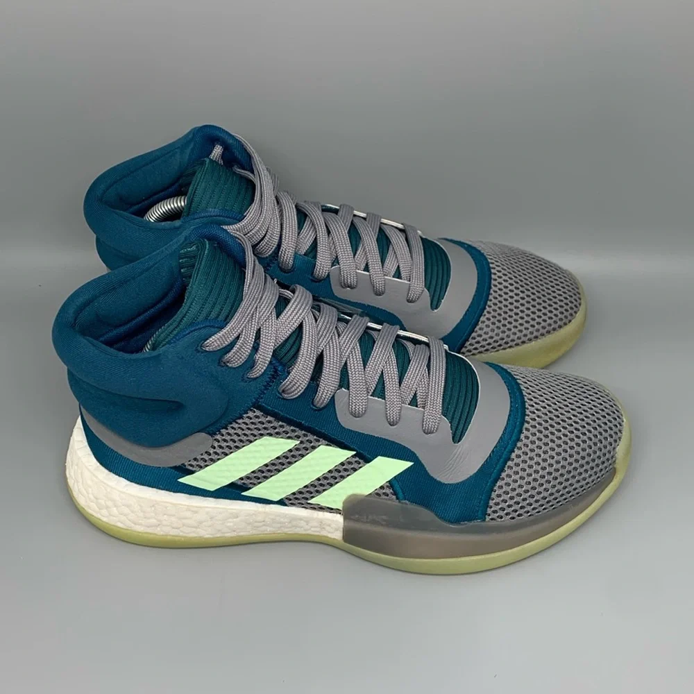 Adidas Marquee Boost Tech Mineral‎ Glow Basketball Shoes F97277 Men's Sz 9.5